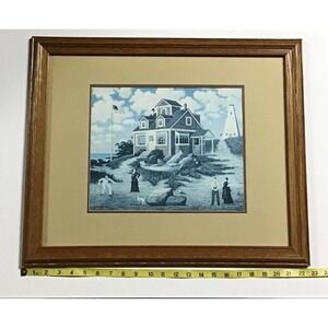 Charles Wysocki Framed Art "A Delightful Day" Americana Framed 23x19 Folk Art